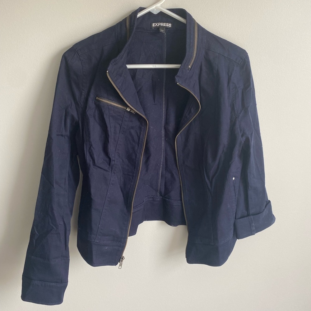 Express Navy Zipper Jacket size 8